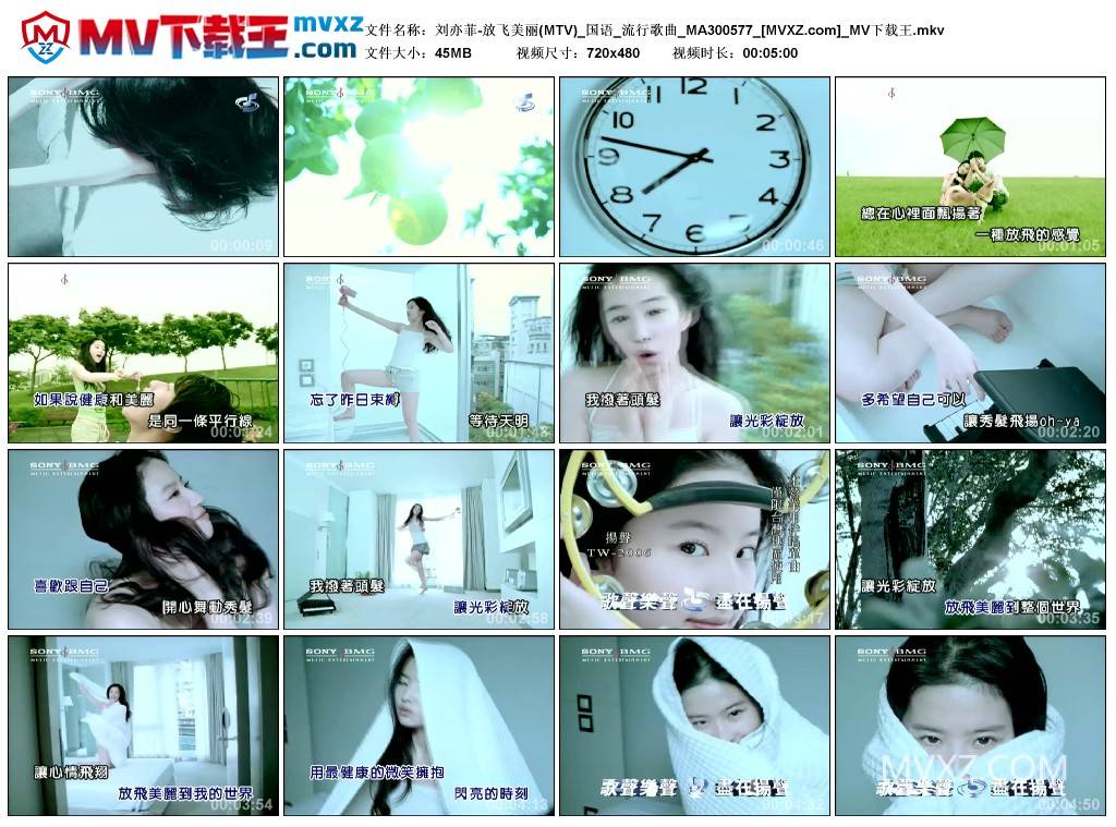 刘亦菲-放飞美丽(MTV)_国语_流行歌曲_MA300577